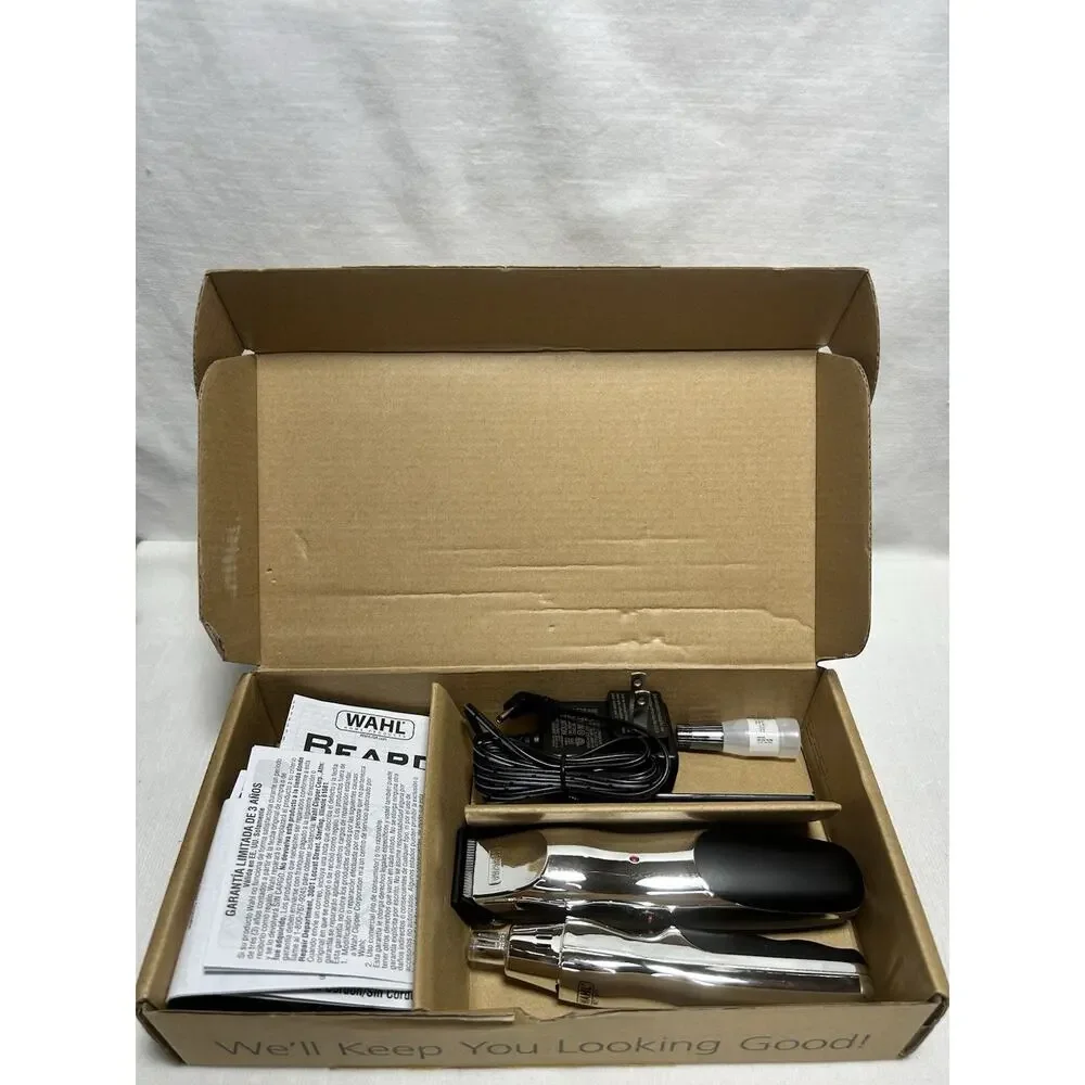 Wahl Groomsman Rechargeable Beard Trimming kit for Mustaches, Nose Hair, and
